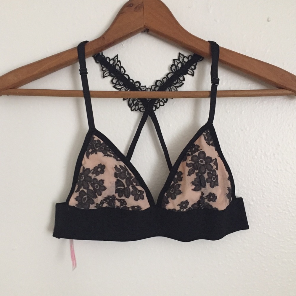 Pink Victoria’s Secret Lace Triangle Bralette